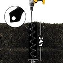 Auger Drill Bit for Planting - 3 x 24 inch Plant Auger for Cordless Drill - Bulb Planter Tool for Bulbs Planting&Holes Digging - 3/8" Hex Drive Drill