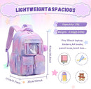 Kids Backpack for Girls - School Bags for Middle School Students - Book Bag for Elementary Primary - Kawaii Ita Backpack - Purple by TinyTreasures Baby Boutique