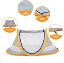 Poray Portable Baby Beach Tent with UPF 50+ Sun Shelter,Mosquito Net and Sunshade, Ideal Pop Up Kids Travel Tent with Carry Bag & 2 Stakes,Outdoor Indoor Play and Sun Protection by TinyTreasures Baby Boutique