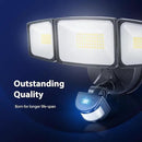 Onforu 3 Pack 65W LED Motion Sensor Outdoor Lights, Security Light Motion Outdoor Flood Light Fixture Detection Detector, 3 Adjustable Heads 6500LM 6500K IP65 Waterproof Exterior Garage Yard (Black) by GreenHaven Gardens