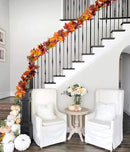 DearHouse 2 Pack Fall Garland Maple Leaf, 5.9Ft/Piece Hanging Vine Garland Artificial Autumn Foliage Garland Thanksgiving Decor for Home Wedding Fireplace Party Christmas (Brown) by CozyNest Decor