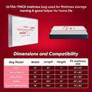 ZCHENBS® – Mattress Bags for Moving and Storage,Mattress Bag with Zippers,5 Mil Ultra-Thick Bed Bag,Waterproof,Anti-Tear,Heavy-Duty Mattress bag (Transaparent/Red, Twin/Twin XL-(1 Pack)) by TinyTreasures Baby Boutique