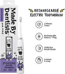 Kids Electric Toothbrush - Rechargeable Vibrating Toothbrush with Timer Includes 6 Replacement Heads, Gently Cleans Teeth, Girls & Boys, Kids & Toddlers Age 2+, Alien by TinyTreasures Baby Boutique