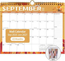 Calendar 2025-2027 22 Monthly Wall Calendar Runs from September 2025 until June 2027 Spiral Binding Hanging 11.5" x 14.7" Thick Paper with Julian Dates and Block for School Office（Festive) by TinyTreasures Baby Boutique