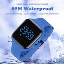 Kids Watches for Girls Boys Digital Sport Watch with Step Counter Pedometer Vibration Alarm Clock, No App Waterproof Fitness Tracker Kids Watch Boys Girls Teens Students Ages 5-16 by TinyTreasures Baby Boutique
