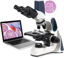 SWIFT Student Professional LED Binocular Compound Microscope with a Built-in 3MP Digital Camera,Siedentopf Head,Research-Grade,Mechanical Stage,Ultra-Precise Focusing,3W LED for Adults Lab by TinyTreasures Baby Boutique