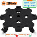 20" Plant Caddy with Wheels 600lbs Heavy Duty Outdoor,Indoor Rolling Plant Stand with 3in Casters Black Plant Dolly Large Potted Planter Cart for Big Flowerpots Plants Pots Garden Pot Mover by GreenHaven Gardens