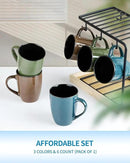 Ceramic Mugs 12oz,Large Ceramic Coffee Cups for Men, Women, Dad, Mom, Modern Coffee Mugs With Handle For Tea,Latte,Cappuccino,Cocoa. (blue 4pack) by CozyNest Decor