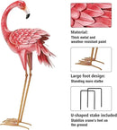 Kircust Flamingo Garden Statues and Sculptures, Metal Birds Yard Art Outdoor Statue, Large Pink Flamingo Lawn Ornaments for Home, Patio, Backyard Decor (2-Pack) by GreenHaven Gardens