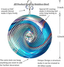 FONMY Mandala Wind Spinner w/Crystal Ball 3D Stainless Steel Hanging Wind Spinner Worth Gift Christmas Decoration Indoor/Outdoor Garden Décor Kinetic Yard Art 12 Inches Multi Blue Wind Sculpture by GreenHaven Gardens