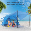 Elegear Beach Tent with Canopy, 1-Second Setup Pop Up Sun Shelter Shade, UPF 50+ UV Protection Silver-Coated Lightweight Portable Beach Cabana by TinyTreasures Baby Boutique