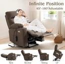 Power Lift Recliner Chair for Elderly with Extended Footrest, Infinite Position Lay Flat Recliner Chair for Adult W/Massage & Heating, Adjustable Headrest, 3-Motor Zero Gravity,Cup Holder, Fabric by CozyNest Decor