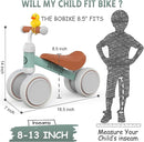 Baby Balance Bike Toys for 12-36 Months Kids Toy Boy and Girls Gifts Toddler Best First Birthday Gift Children Walker No Pedal Infant 4 Wheels Bicycle (Classic, Light Green) by TinyTreasures Baby Boutique