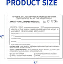 Annual Vehicle Inspection Label 50 Pack Interior Vehicle Inspection 2-Ply Adhesive Vinyl with Mylar Laminate 5" x 4" Meet DOT Requirements by GreenHaven Gardens