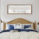 flowtorely Love is Patient, Kind Wall Art Decor 40"X15" Sign 1 Corinthians 13 Bedroom Above Bed Wall Decor Large Bible Verse Quote Scripture Christianity Hanging Sign (Wood) by CozyNest Decor