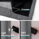 ChrisDowa 100% Blackout Curtains for Bedroom with Black Liner, 2 Thick Layers Total Blackout Thermal Insulated Grommet Small Window Curtains 2 Panels Set (Grey, 42 x 54 Inch) by TinyTreasures Baby Boutique