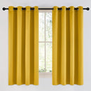 NICETOWN Room Darkening Gold Curtains 63 inch Length 2 Panels - Grommet Top Sound Reduction Privacy Faux Silk Satin Thermal Drapes for Bedroom/Living Room, W52 x L63 by TinyTreasures Baby Boutique