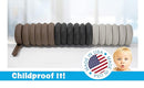 Kidkusion Baby Proof Edge Guards for Safety | Made in The USA | 18 Feet | Brown | Edge Protectors for Furniture, Tables, Fireplaces | Heavy Duty Tape Included by TinyTreasures Baby Boutique