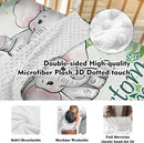 Personalized Baby Crib Bedding Set, Green Elephant Design Custom Name Baby Crib Sets 5-Pcs, Toddler Double Layer Blanket Fitted Sheets Changing Pad Cover Rug Wall Art Set, Charming Nursery Decor by TinyTreasures Baby Boutique