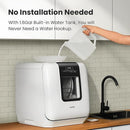 COMFEE' Countertop Dishwasher, Portable Dishwasher with 6L Built-in Water Tank, Mini Dishwasher with More Space Inside, 7 Programs, UV Hygiene& Auto Door Open, for Apartments, Dorms& RVs, White by TinyTreasures Baby Boutique