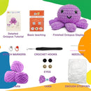Utook Crochet Kit for Beginners, 6-Pack Crochet Animal Kit,Crochet Kits for Beginners Adults and Children, with Instructional Videos and Paper tutorials, Handmade Crafts, Holiday Gifts (Octopus) by TinyTreasures Baby Boutique