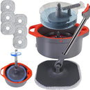 Spin Mop and Bucket with Separate Dirty and Clean Water,360° Spin Mop and Bucket System with Widening Foldable Handle,6 Replaceable Mop Pads,Square Mop for Floor Hardwood Tile Marble Wall Cleaning by CozyNest Decor