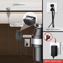 Garbage Disposal Air Switch Kit, Garbage Disposal Button, Sink Top Waste Disposer On/Off Switch, UL Listed Air Switch Compatible with All Garbage Disposals (Brushed Stainless Steel） by CozyNest Decor