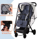 Universal Stroller Rain Cover, Clear Breathable Weather Shield with Waterproof Zipper, 4 Seasons Protection (XL) by TinyTreasures Baby Boutique