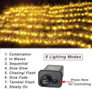 Pooqla Net Lights, 300LED Christmas Outdoor Mesh, 14.8x4.9 ft Fairy String 8 Modes Green Wire, Connectable Waterproof Decorative for Bushes Tree Garden Halloween, Warm White by GreenHaven Gardens