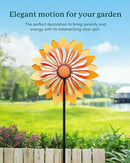 Floral Yard Garden Wind Spinners - Kinetic Outdoor Metal Wind Spinners, Lawn Yard Garden Decor, Birthday Gifts for Women(Sunflower) by CozyNest Decor