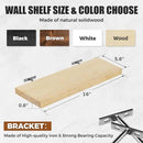 Floating Wall Shelves 4-Pack - Rustic Wood 16-inch Wooden Wall Shelves for Storage and Décor, Multi-Functional and Easy to Install for Living Room, Bedroom, and Kitchen by CozyNest Decor