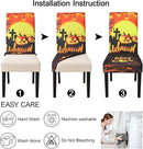 JQinHome Orange Halloween Chair Slipcover, Pumpkin Chair Covers Set of 4, High Stretch Washable Chair Protector Cover for Dining Room, Kitchen,Home Party,Wedding Ceremony(Orange,4PC) by CozyNest Decor