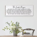 Our Father Prayer Bible Verse Framed Wall Art, 40''×15'' White Horizontal Religious Christian Lords Prayer Sign for God Jesus Christ Prayer, Rustic Holy Inspirational Catholic Scripture Decor by CozyNest Decor