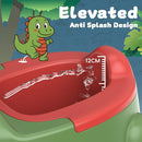 Potty Training Toilet Toddler Potty Chair Kids Boys Girls Dinosaur Animal Comfortable Potties Training Seat for Childrens Ages 1-3 Portable Baby Toilets with Lid Back Easy to Clean Potty Trainer Green by TinyTreasures Baby Boutique
