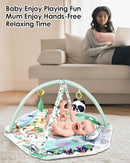 dearlomum 4-in-1 Tummy Time Mat,Baby Activity Play Mat,Newborn Play Baby Mats for Floor with 6 Infant Learning Sensory Baby Toys, Toddler Motor Skill Development,Babies Ball Pit with 18 Ocean Balls by TinyTreasures Baby Boutique