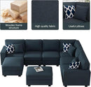 L Lengend Vansen Modular Sectional Sofa U Shaped Couch with Ottoman Modern Reversible Corner Sectional Couch for Living Room (Charcoal, U Shaped Sofa-3) by CozyNest Decor