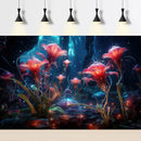 Aquarium Background Beautiful Red Translucent Flowers Terrarium Background Abstract Fantasy Plants Underwater World Tank Poster Glowing Flowers Foggy Forest Fish Tank Background Decors Vinyl 24x16in by GreenHaven Gardens