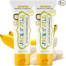 Jack N' Jill Natural Toothpaste for Baby and Infants - Fluoride Free Training Toothpaste, 40% Xylitol, BPA Free - Banana, 1.76 oz (Pack of 2) by CozyNest Decor