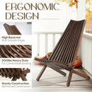 IDZO Elina FSC Eucalyptus Tamarack Chair, 300Lbs Capacity Modern Adirondack Style, Wooden Folding Seat, for Fire Pit Outdoor & Indoor - Cinnamon, Single by CozyNest Decor