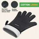 GEEKHOM BBQ Gloves, Grilling Gloves Heat Resistant Oven Gloves, Kitchen Silicone Oven Mitts, Long Waterproof Non-Slip Pot Holder for Barbecue, Cooking, Baking, Black by GreenHaven Gardens
