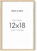 HAUS AND HUES 12 by 18 Picture Frame Set of 1-12 x 18 Poster Frame, 18x12 Light Wood Frame, 12x18 Frame, 12 x 18 Frame Natural Wood, 12 x 18 Picture Frame Wooden (Beige Frame) by CozyNest Decor