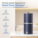 Waterdrop 2.25G Gravity Water Filter System, NSF/ANSI 42&371 Standard, Stainless Steel System with 2 Carbon Filters, Reduces 99% of Lead and Chlorine for Home, Camping, Emergencies, King Tank, Blue by CozyNest Decor