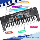 M SANMERSEN Kids Piano Keyboard, Piano for Kids with Microphone Portable Electronic Keyboards for Beginners 37 Keys Musical Toy for 3/4/5/6 Year Old Girls Boys by TinyTreasures Baby Boutique