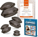 Silicone Cupping Therapy Set Professional Massage Cupping Cups for Cupping Therapy 4 Cup Kit for Massage, Myofascial Release, Cellulite Reduction (Lure Onyx) by CozyNest Decor