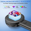 Pocket Digital Microscope for Adults Kids: 100X Handheld Magnifying Glass with Light, USB Coin Magnifier for Collector, Portable Jewelers Loupe with 2" Screen, Mini Scope for Trichome by TinyTreasures Baby Boutique