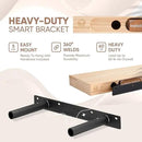 Homeforia 12 inch Natural Floating Shelf, High End Solid Real Wood 12inch Small Floating Shelves for Wall Mounted, Natural Wooden Floating Shelves, Heavy Duty Bracket, 12 X 6.5 X 1.75 in, Set of 2 by CozyNest Decor