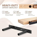 Homeforia 12 inch Oak Floating Shelf, High End Solid Real Wood 12inch Small Floating Shelves for Wall Mounted, Honey Oak Wooden 12in Floating Shelves, Heavy Duty Bracket, 12 X 6.5 X 1.75 in, Set of 3 by CozyNest Decor