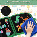 Erasable Doodle Set for Kids - Reusable Magic Drawing Book with 12 Watercolor Pens 14 Page Drawing, Road Trip Car Game Writing Painting Set for Boys and Girls (Traffic Light) by TinyTreasures Baby Boutique