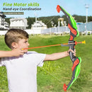 TEMI Bow and Arrow Set for Kids - Archery Toy Set - LED Light Up with Suction Cup Arrows, Target & Quiver, Indoor and Outdoor Toys for Children Boys Girls by GreenHaven Gardens
