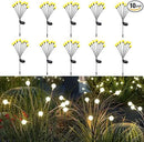 Firefly Garden Lights Solar Outdoor - 80 LED Solar Firefly Lights Outdoor Waterproof, Yard Patio Decoration Solar Powered Firefly Lights, Warm White 10PCS by GreenHaven Gardens